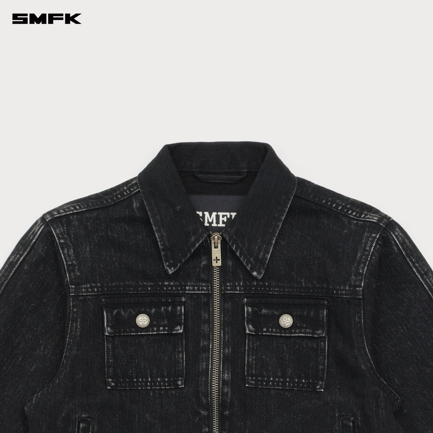 COMPASS CROSS CLASSIC KNIGHT JACKET BLACK DENIM