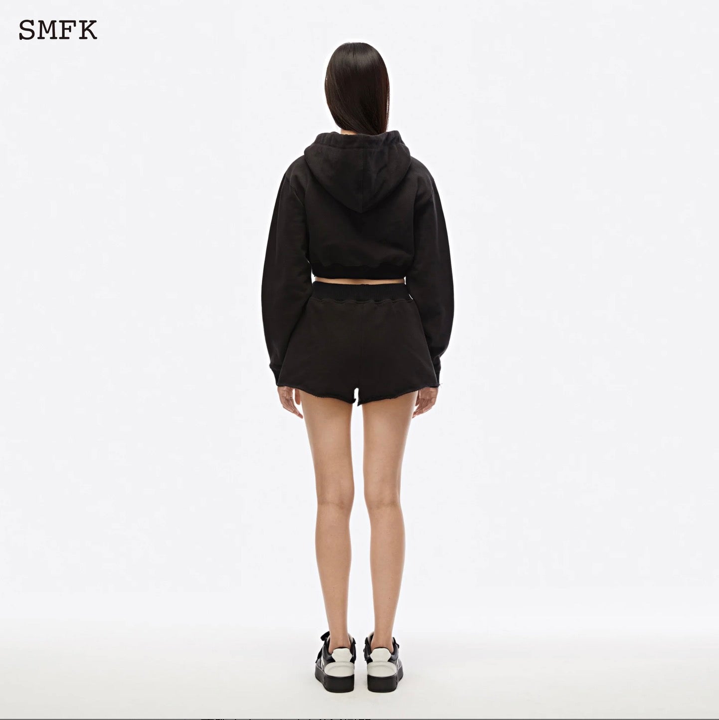 Night Flower Jogging Sports Set Black