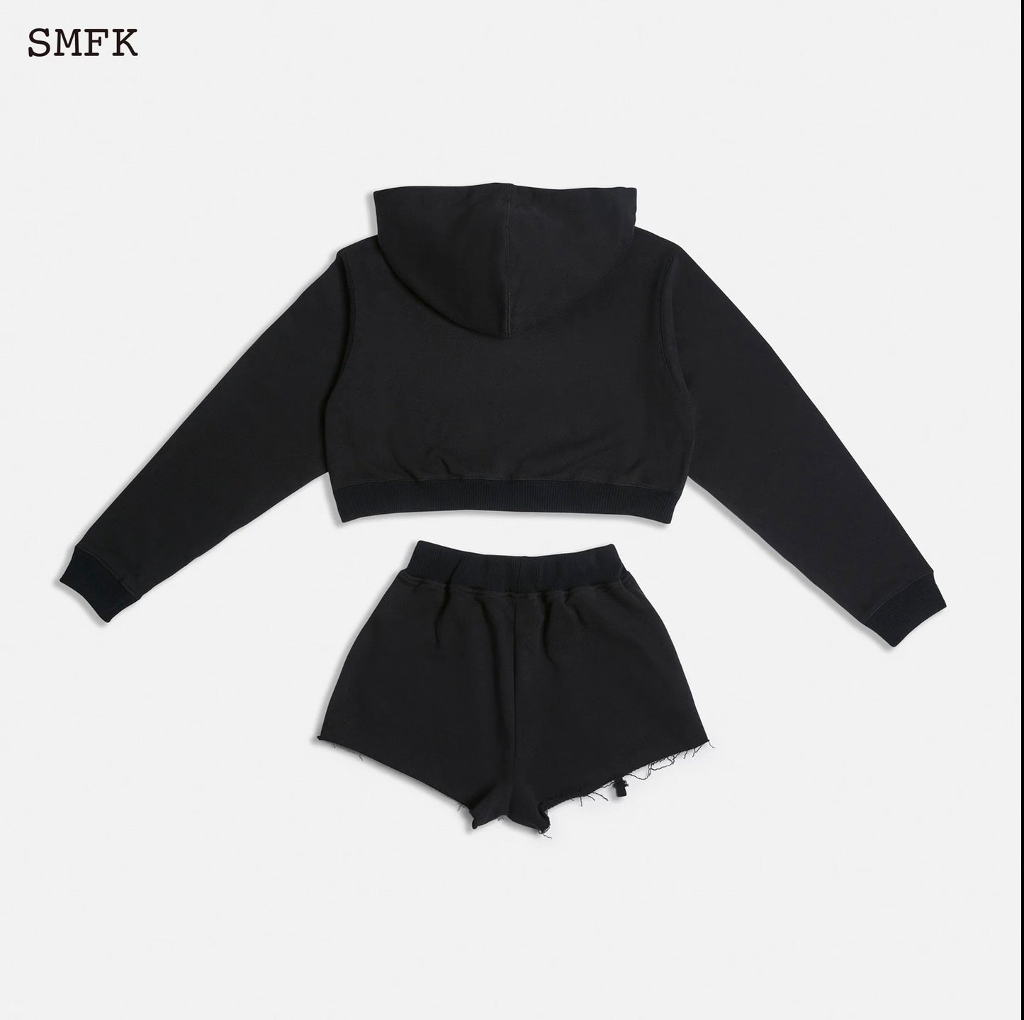 Night Flower Jogging Sports Set Black