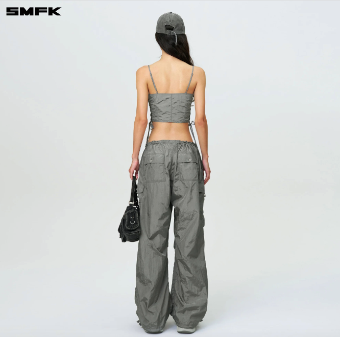 Future Storm Hunting Loose Paratrooper Pants Dark Gray