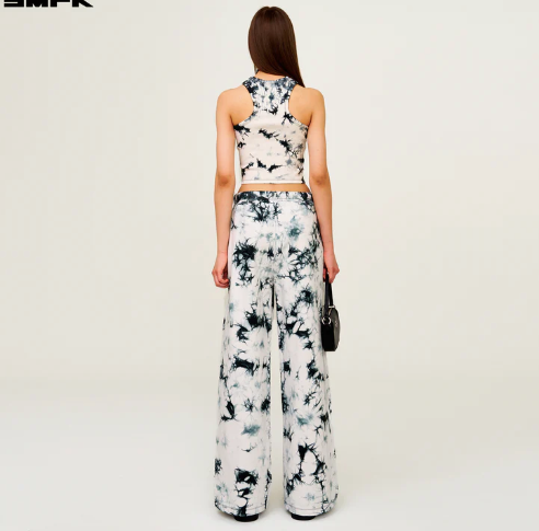 FUTURE MIRAGE TIE-DYE TRAINING PANTS BLACK AND WHITE