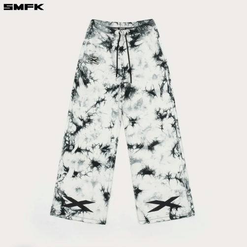 FUTURE MIRAGE TIE-DYE TRAINING PANTS BLACK AND WHITE