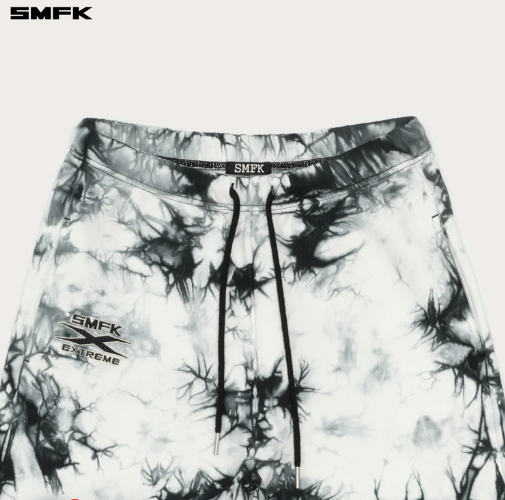 FUTURE MIRAGE TIE-DYE TRAINING PANTS BLACK AND WHITE