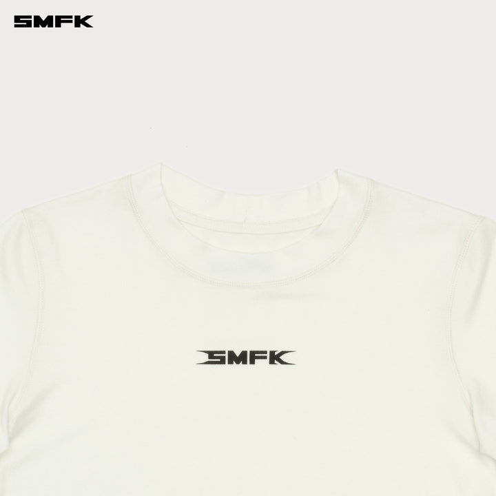 FUTURE RIPPLE WAIST CINCHING SPORT TEE SNOW MOUNTAIN WHITE