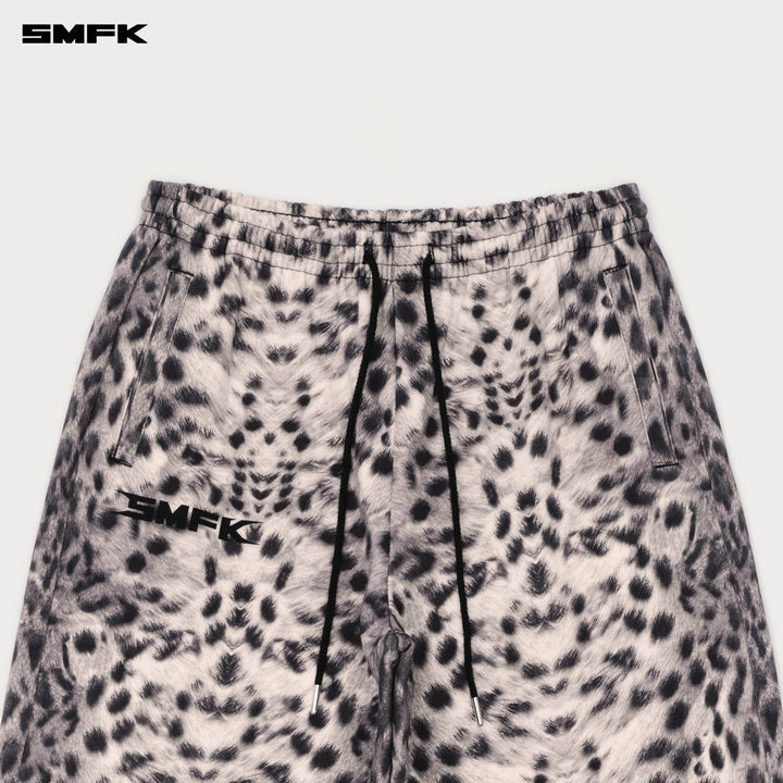 FUTURE GENETICS WIDE LEG SWEATPANTS WHITE LEOPARD PRINT