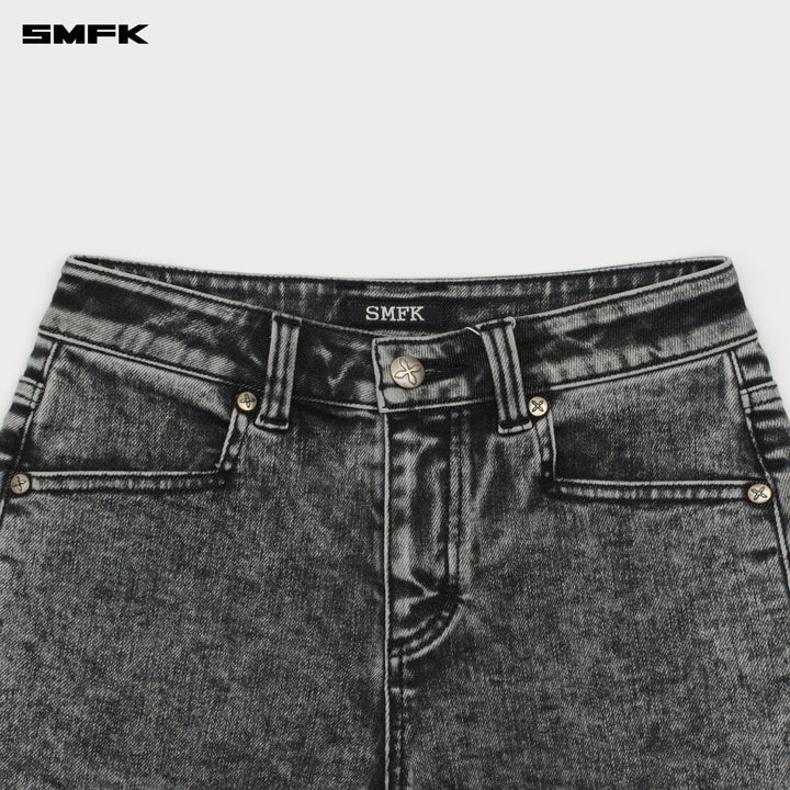 COMPASS DANCER CROSS CLASSIC DANCE COMPANY DENIM SHORTS DUSTY GRAY
