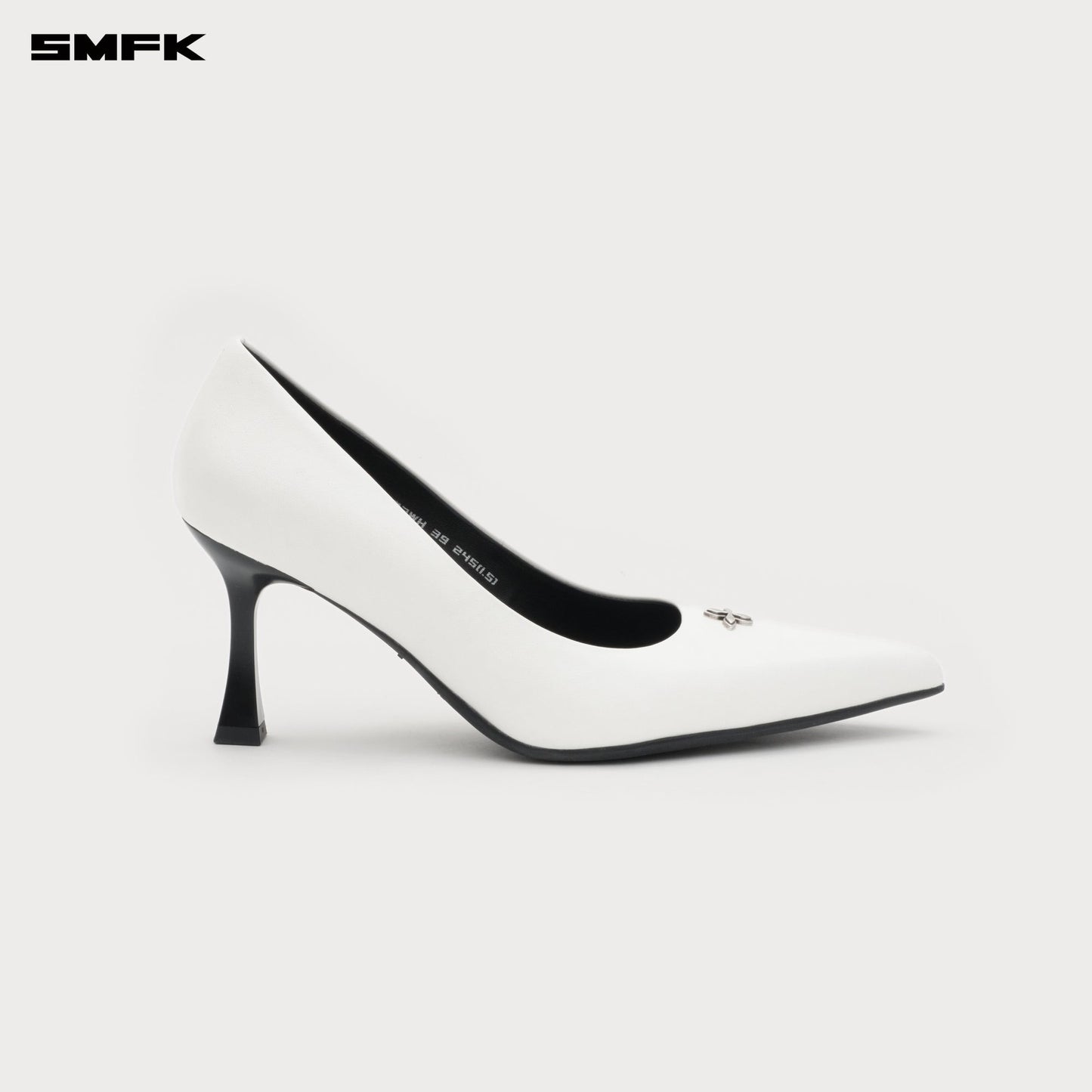 COMPASS RIVET CLASSIC HIGH HEELS 8CM IN WHITE