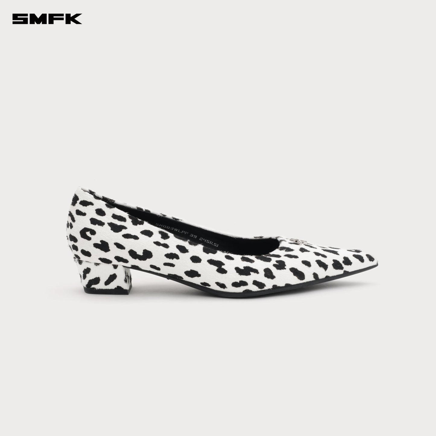 COMPASS RIVET CLASSIC FUR HIGH-HEELS IN WHITE