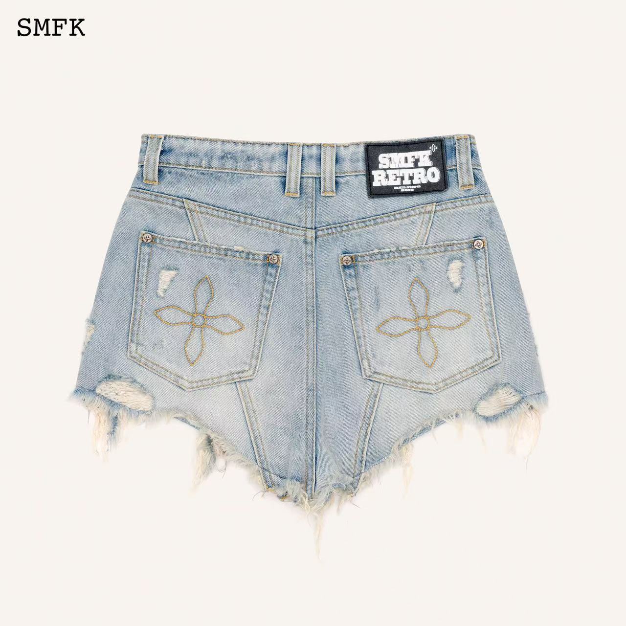 WildWorld ICE BLUE BURNING SHORT JEANS