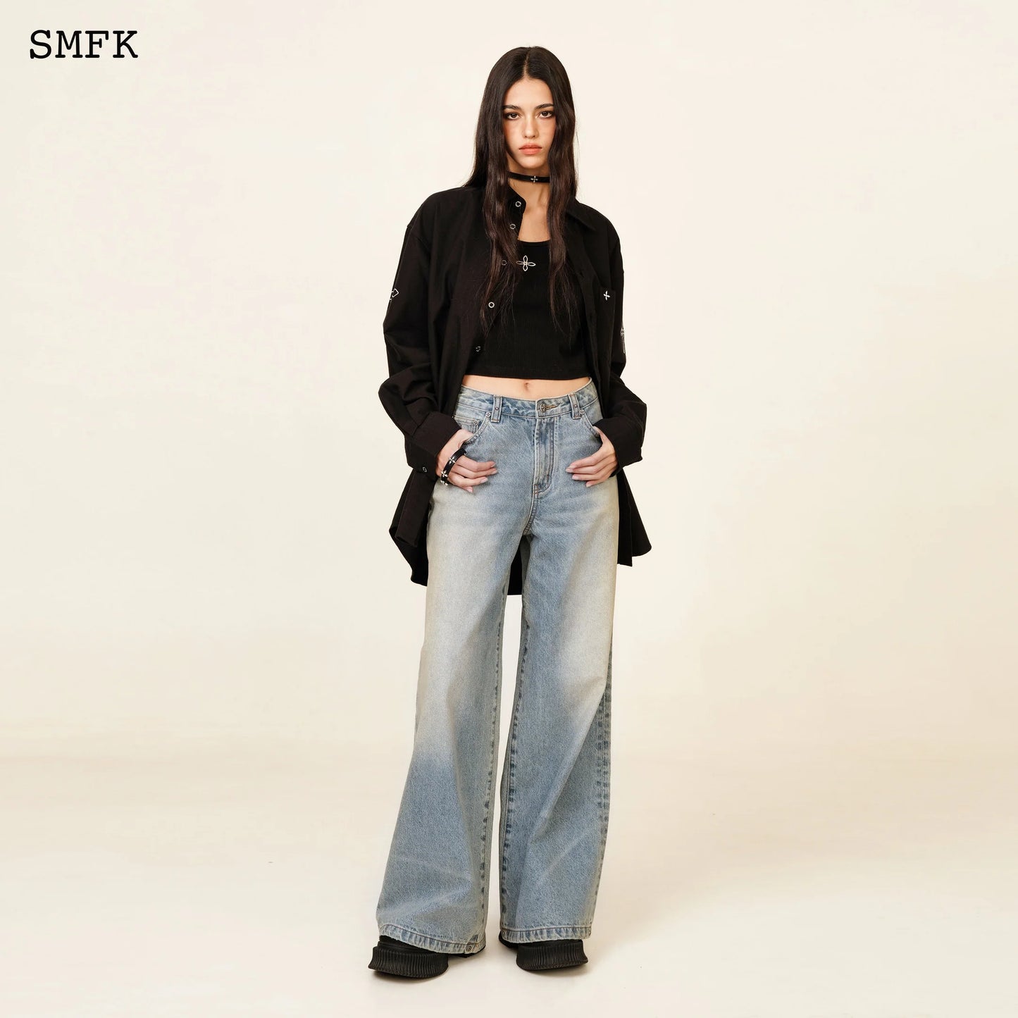 Wildworld Tarpan Classic Blue Flared Jeans