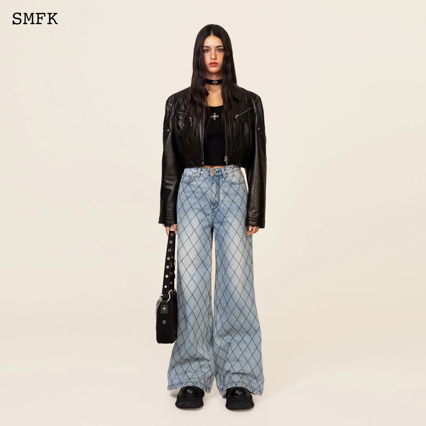 Wildworld Fence Loose Blue Denim Jeans