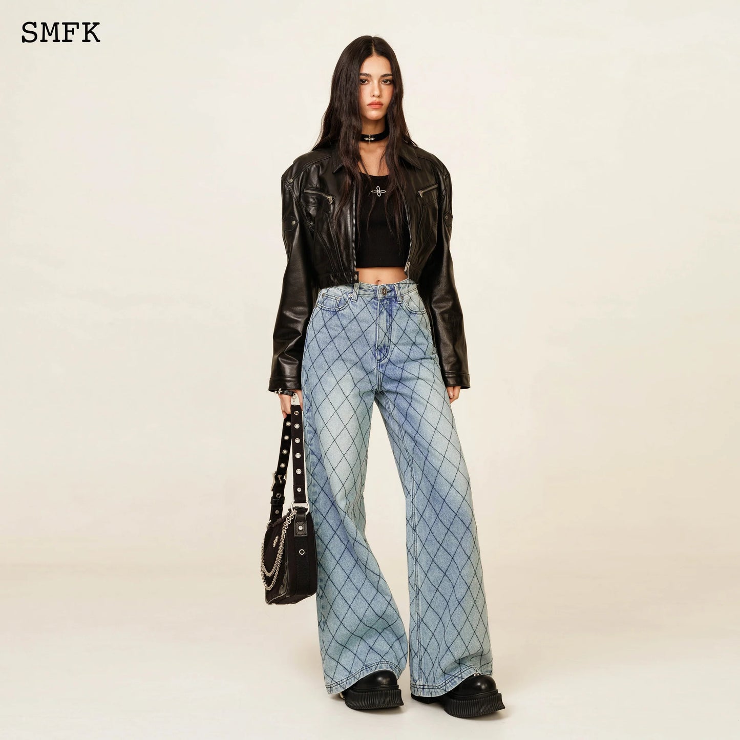 Wildworld Fence Loose Blue Denim Jeans