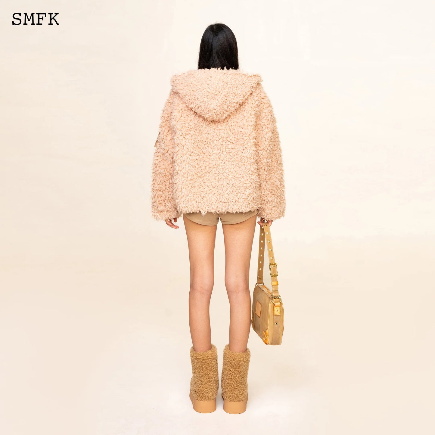 Wildworld Adventure Outdoor Faux Fur Hoodie In Cream
