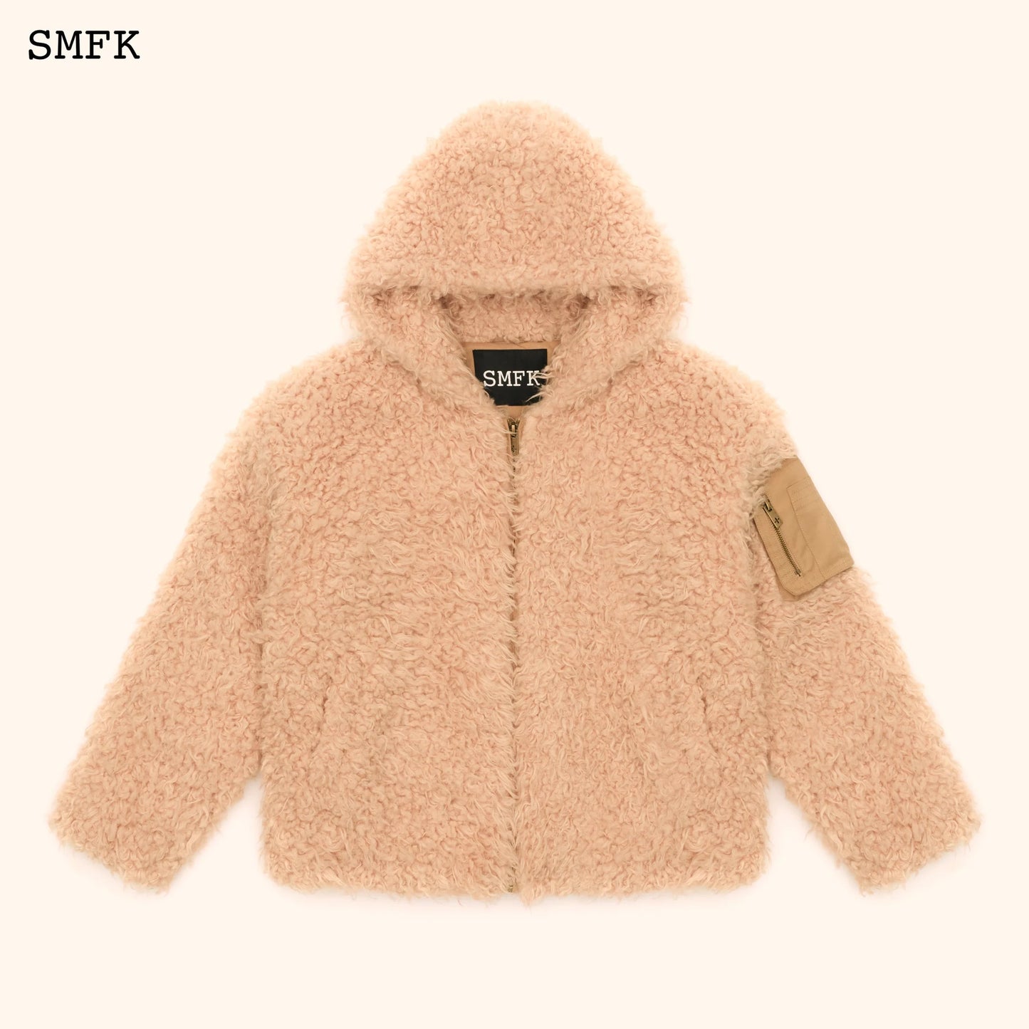 Wildworld Adventure Outdoor Faux Fur Hoodie In Cream