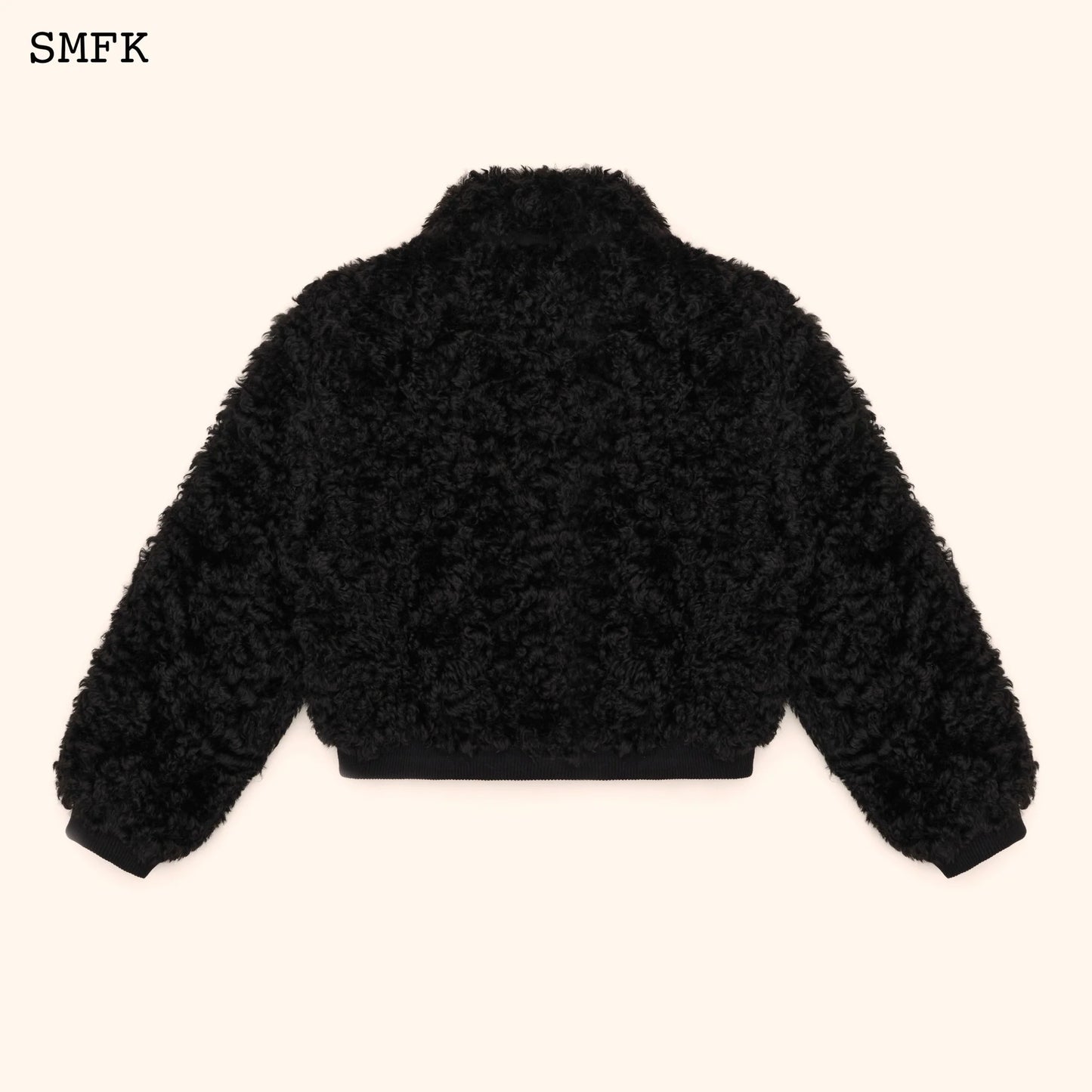 Wildworld Adventure Short Faux Fur Jacket In Black