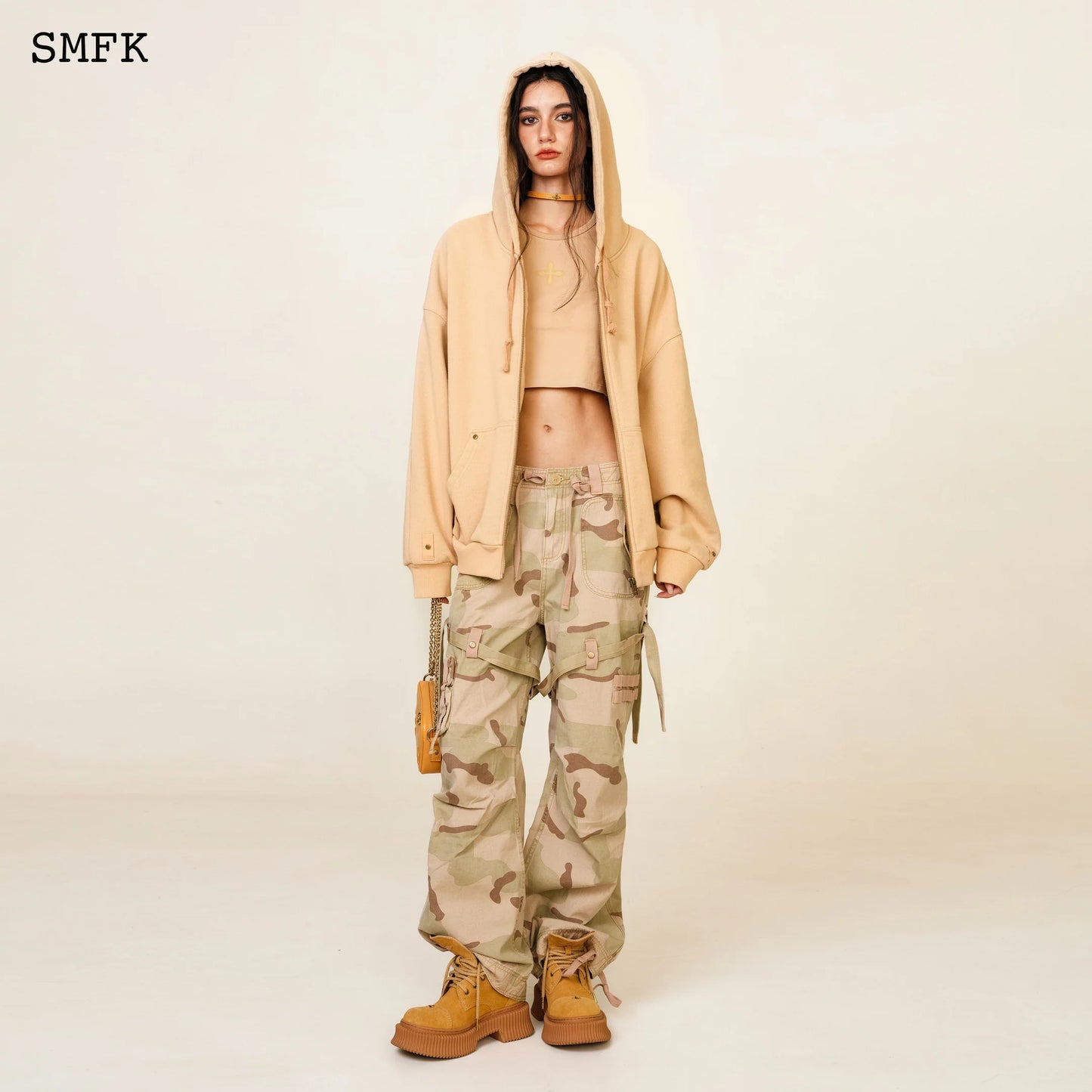 Compass Classic Cross Hoodie Wheat Jacket