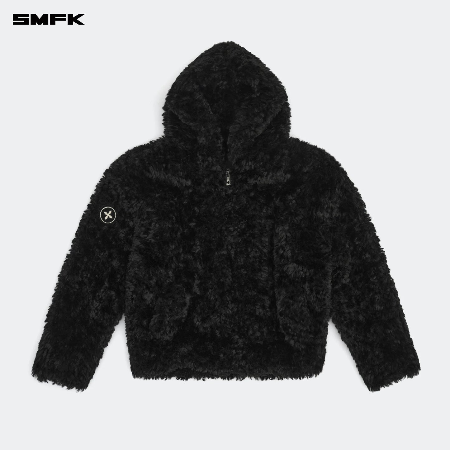 COMPASS SNOWMAN CLASSIC FAUX FUR JACKET BLACK