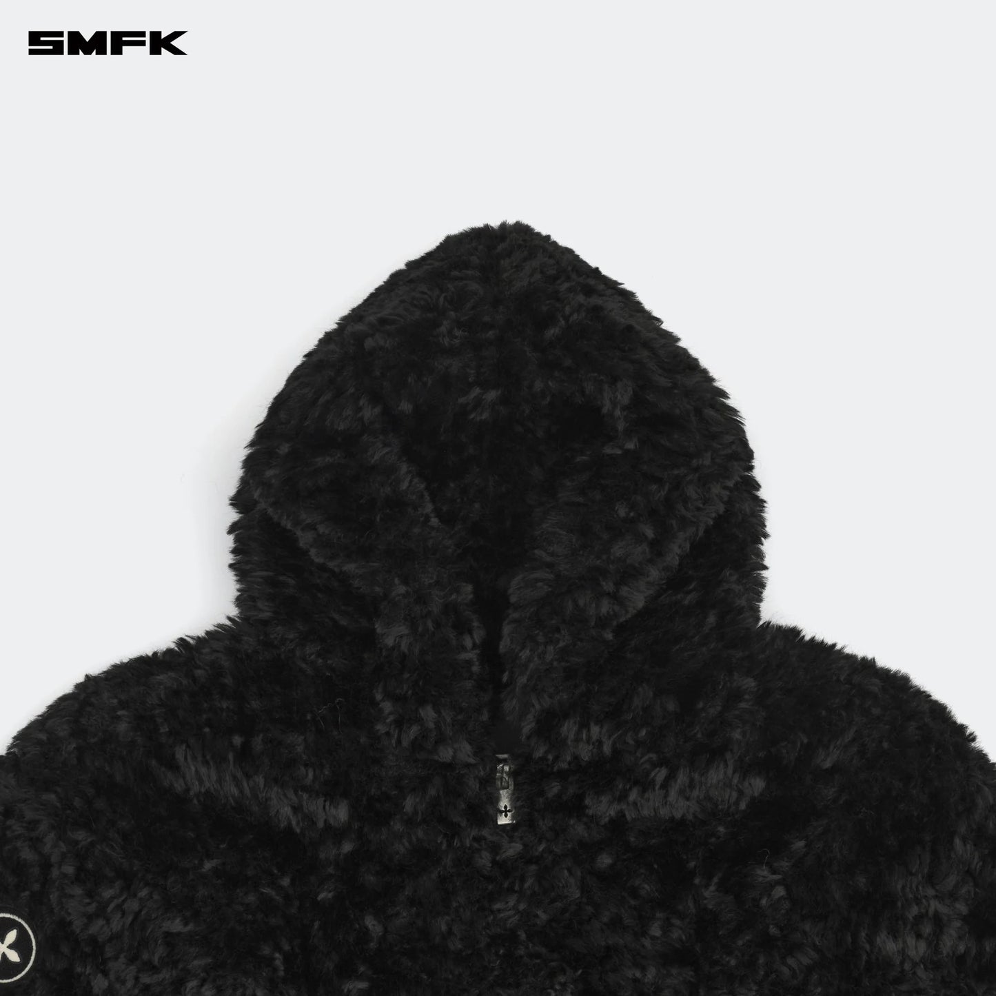 COMPASS SNOWMAN CLASSIC FAUX FUR JACKET BLACK