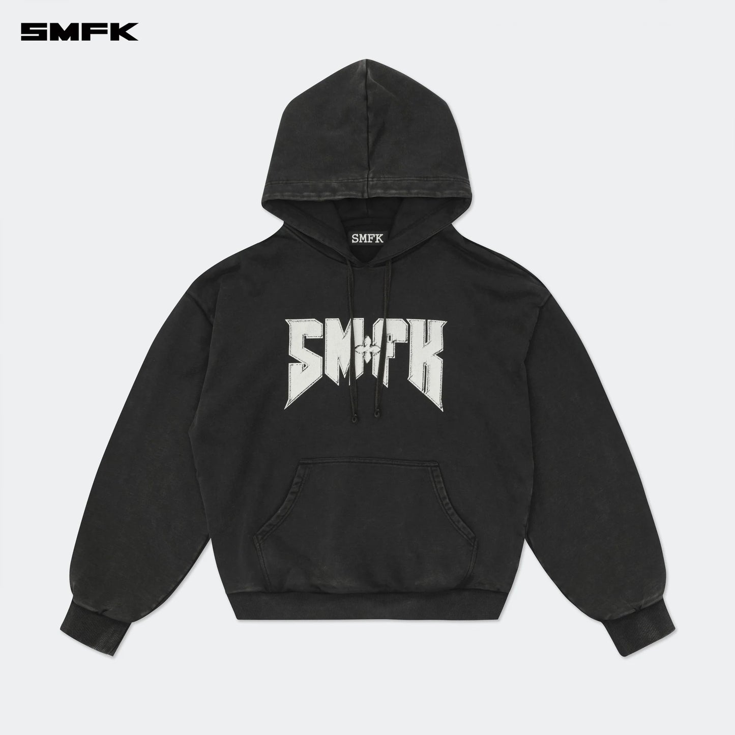 COMPASS METAL ROCK LOOSE HOODIE BLACK