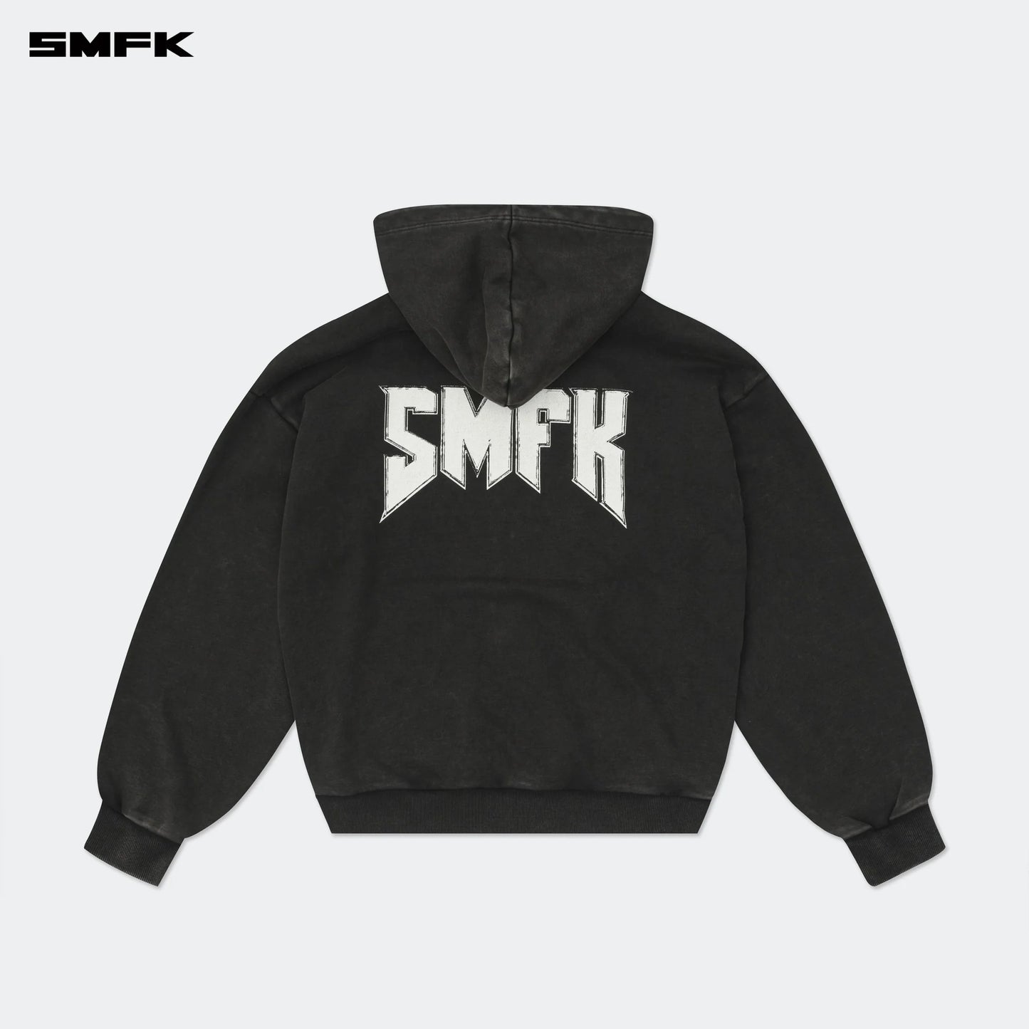 COMPASS METAL ROCK LOOSE HOODIE BLACK