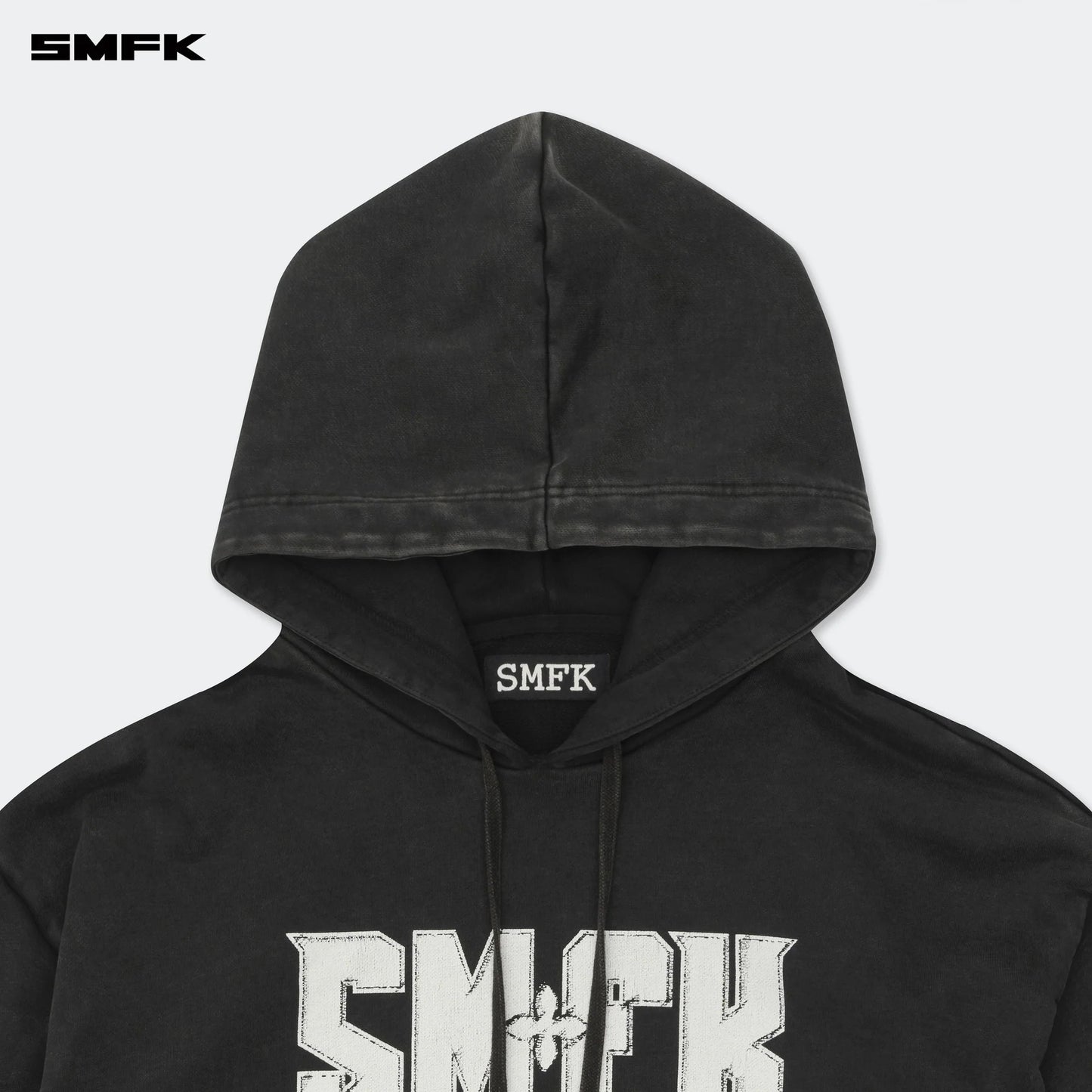 COMPASS METAL ROCK LOOSE HOODIE BLACK