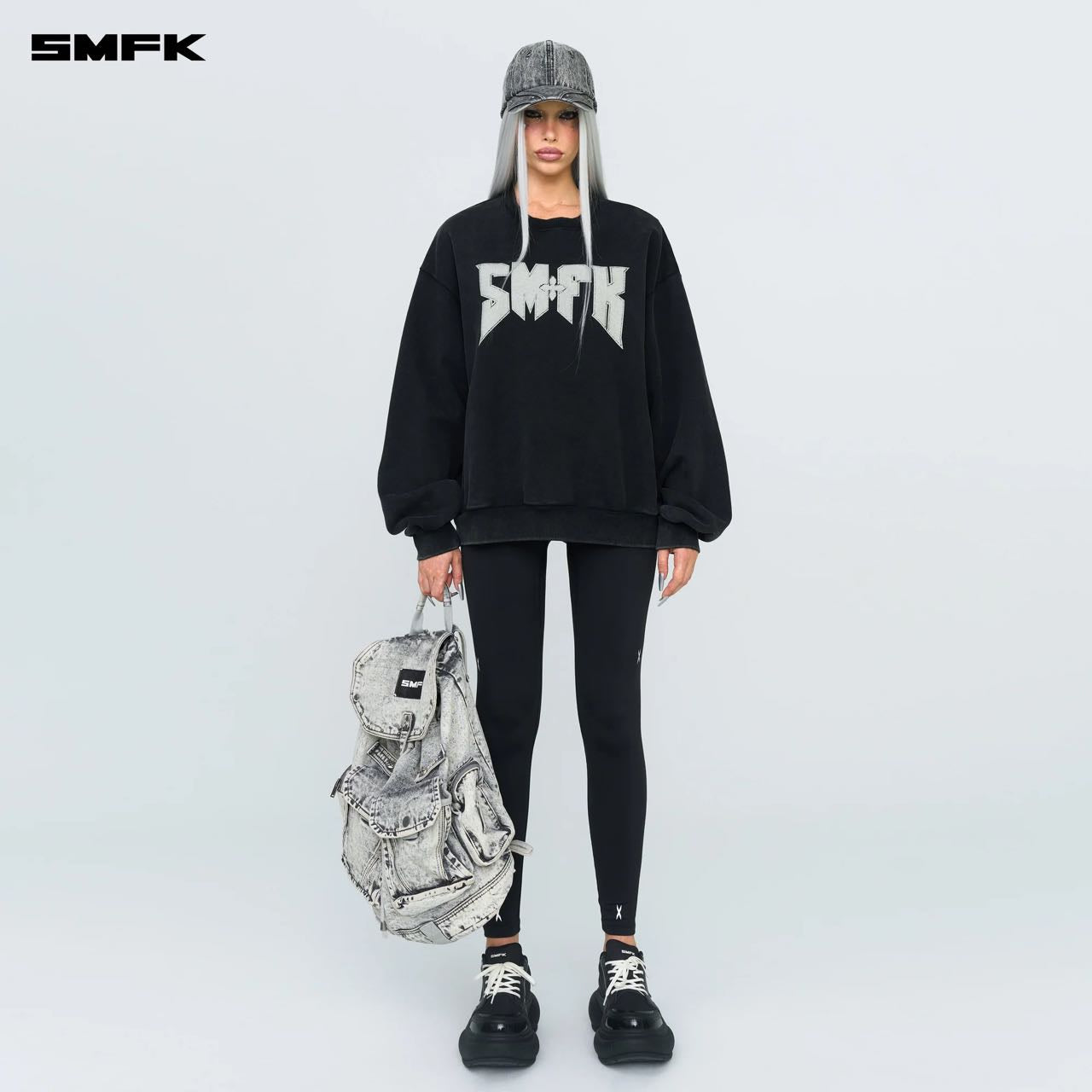 COMPASS METAL ROCK RETRO LOOSE SWEATSHIRT