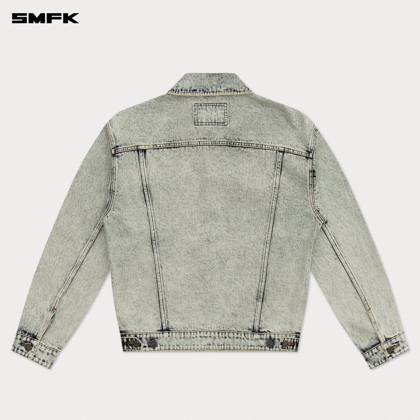 COMPASS WILD MUSTANG FLOWER ARM DENIM JACKET SNOWFLAKE