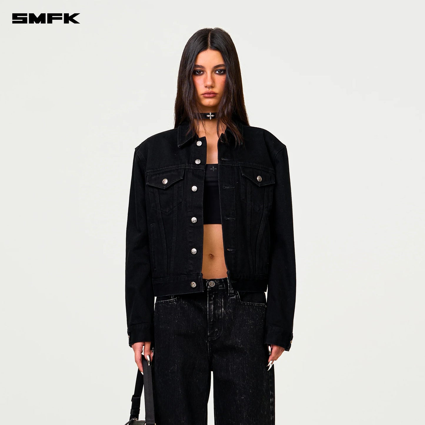 COMPASS PERMANENT ETERNAL DENIM JACKET BLACK DENIM