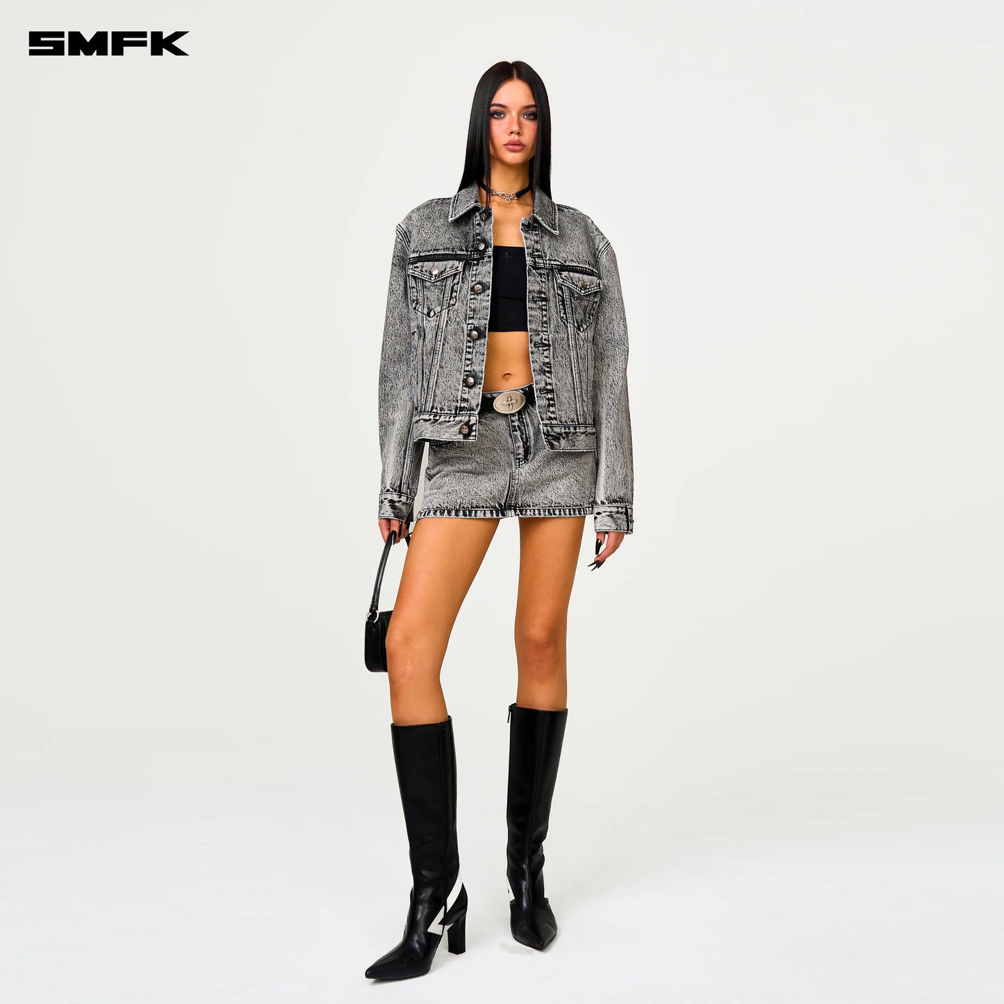 COMPASS PERMANENT ETERNAL DENIM JACKET DUSTY GRAY