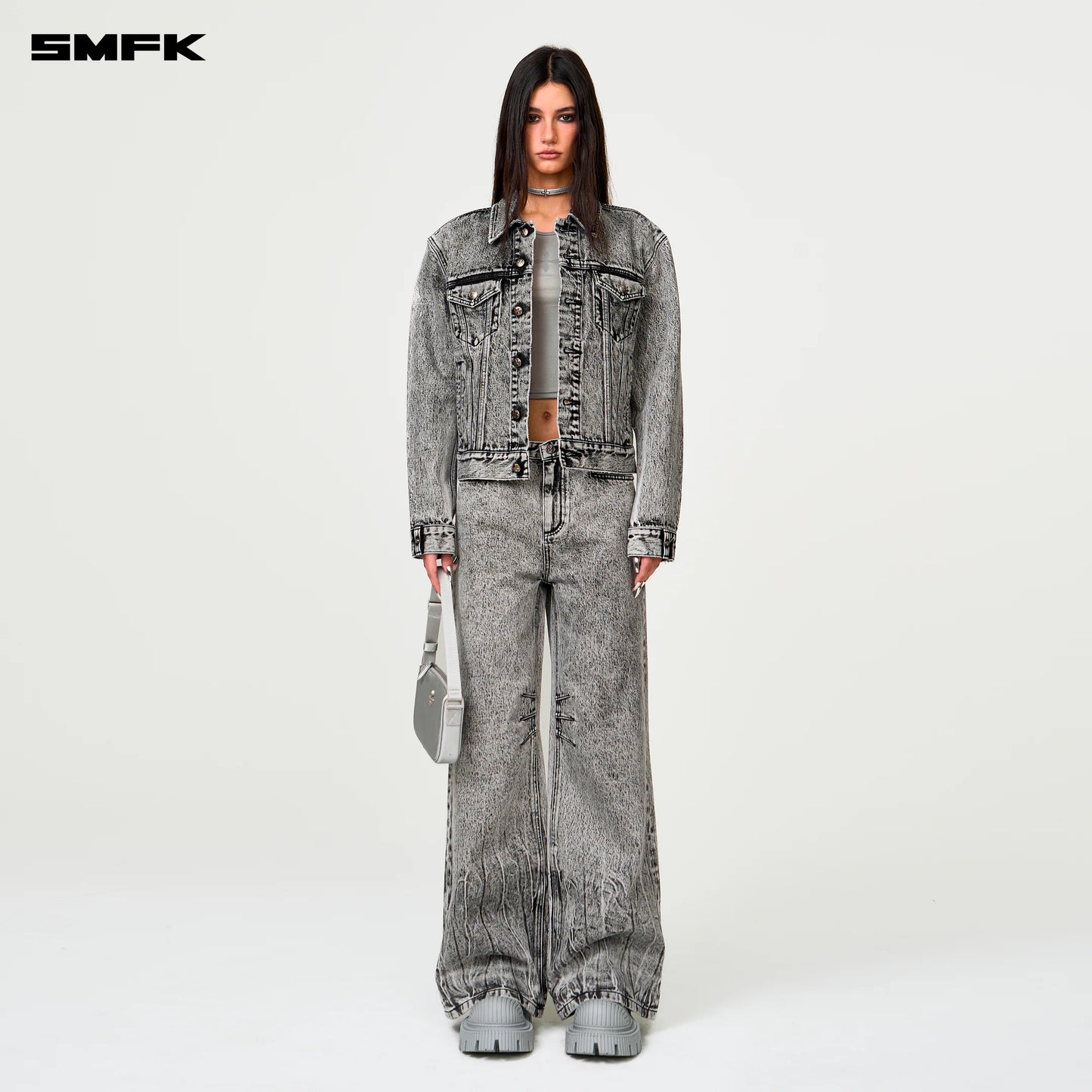 COMPASS PERMANENT ETERNAL DENIM JACKET DUSTY GRAY