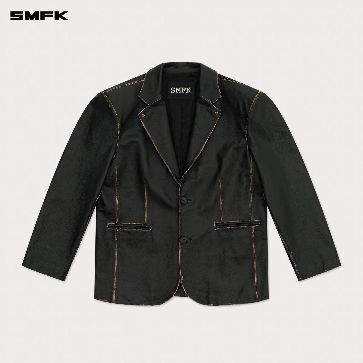 COMPASS WILD MUSTANG SCUFFED LEATHER SUIT - WILDERNESS BLACK
