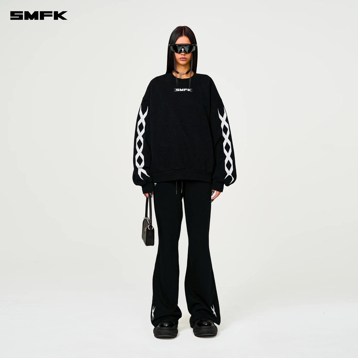FUTURE DNA GENETIC CHAIN RACING WIDE SWEATSHIRT - WILDERNESS BLACK