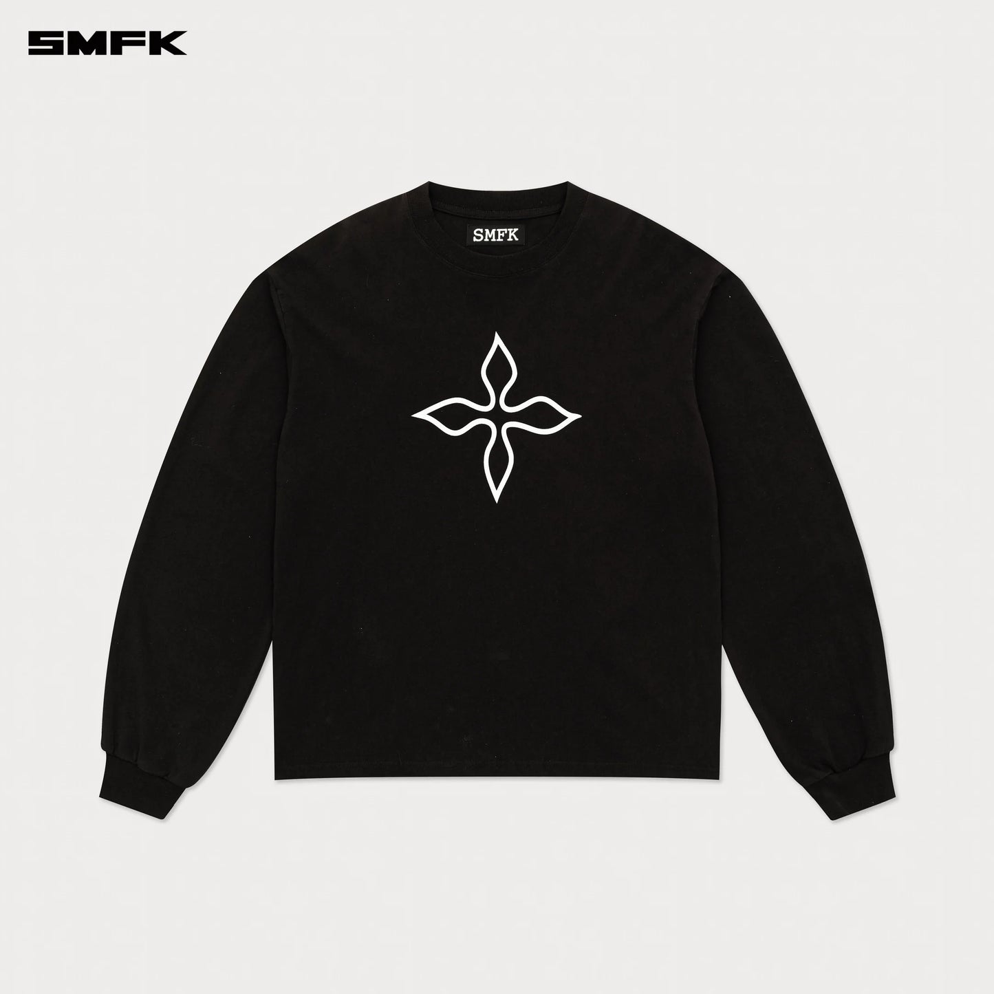 COMPASS BLACK MAGNOLIA OVERSIZED LONG SLEEVE TOP - WILDERNESS BLACK