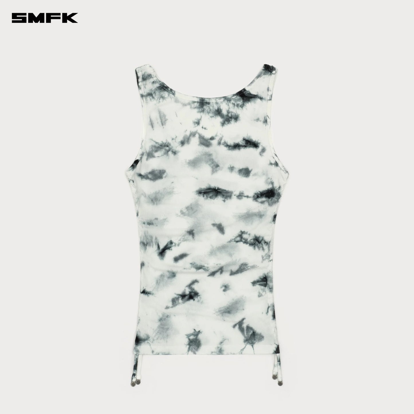 FUTURE MIRAGE TIE-DYE SHUTTER SPORTS VEST BLACK AND WHITE