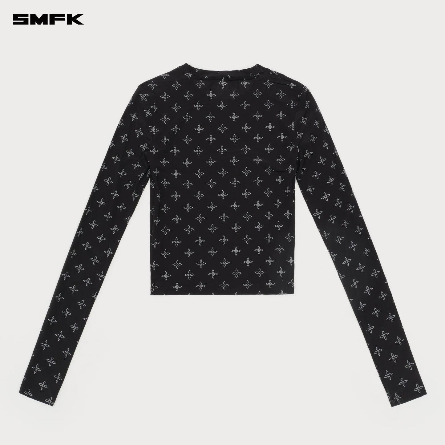 COMPASS HUG HAND-PAINTED GARDEN SLIM TOP BLACK