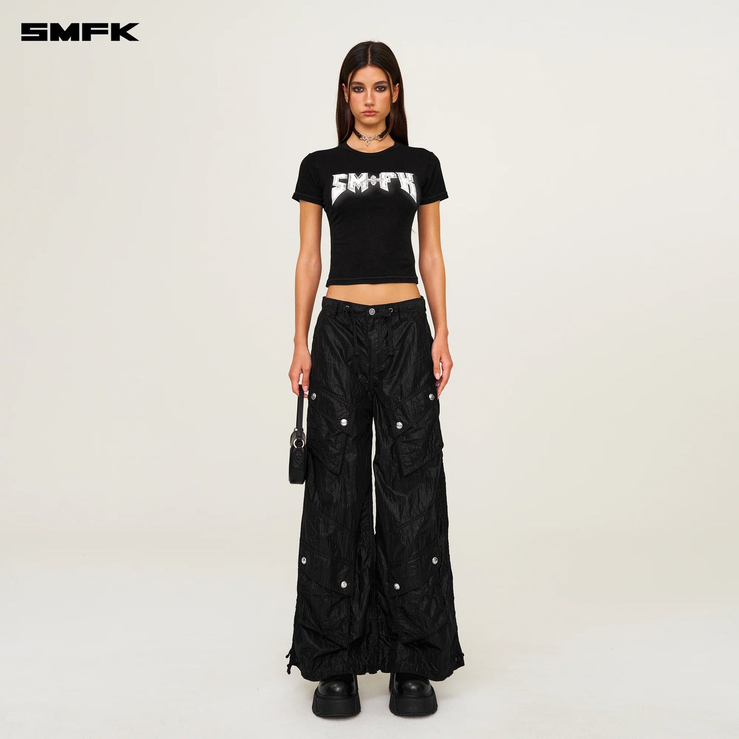 COMPASS METAL ROCK SLIM-FIT TEE BLACK