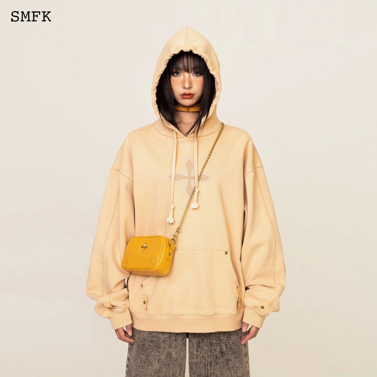 Compass Classic Cross Camping Hoodie In Wheat