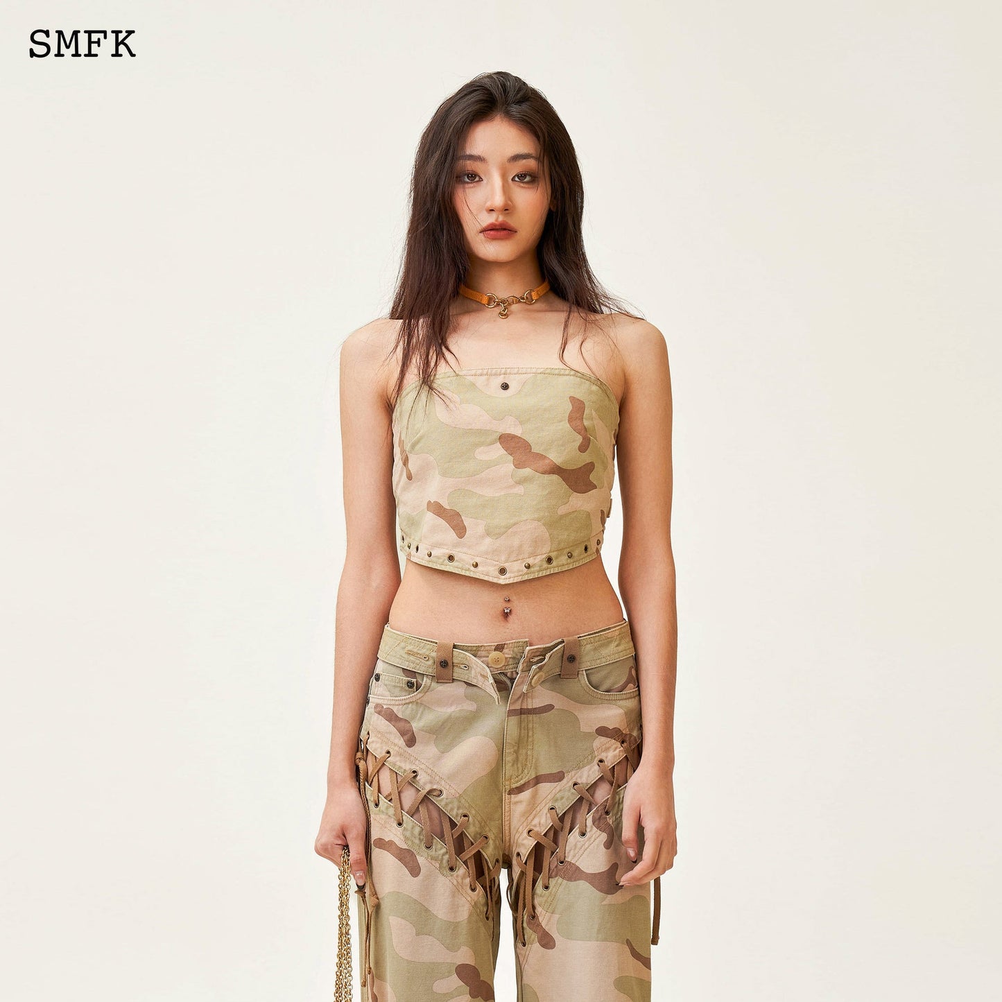 Ancient Myth Desert Camoufalge Bandeau Tube Top