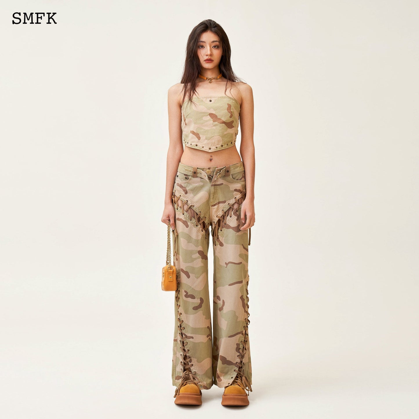 Ancient Myth Desert Camoufalge Bandeau Tube Top