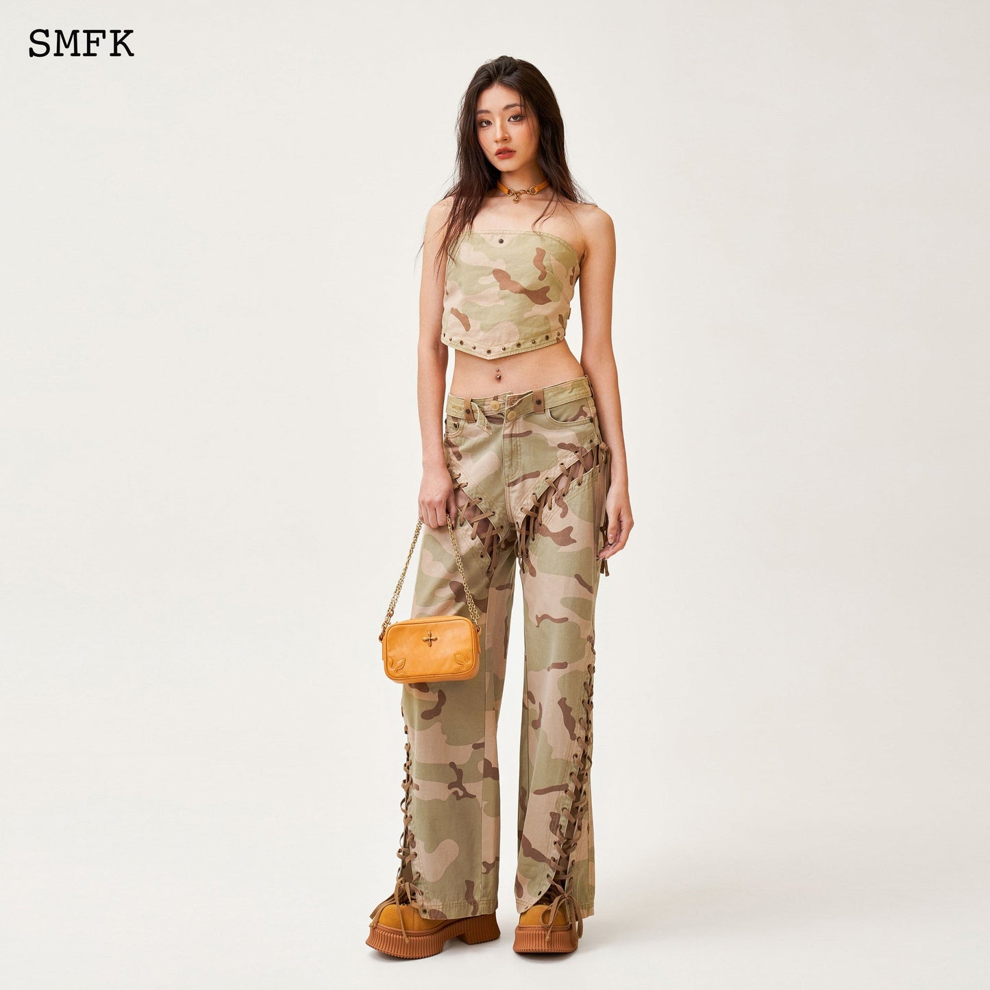 Ancient Myth Desert Camoufalge Bandeau Tube Top