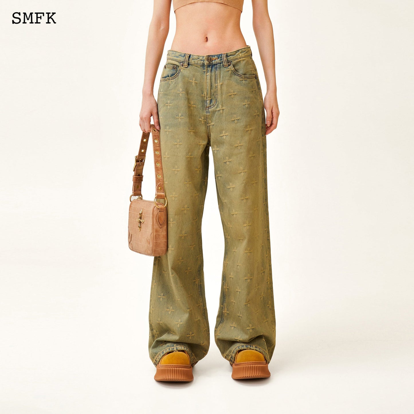 Ancient Myth Treasure Garden Wide-Leg Jeans