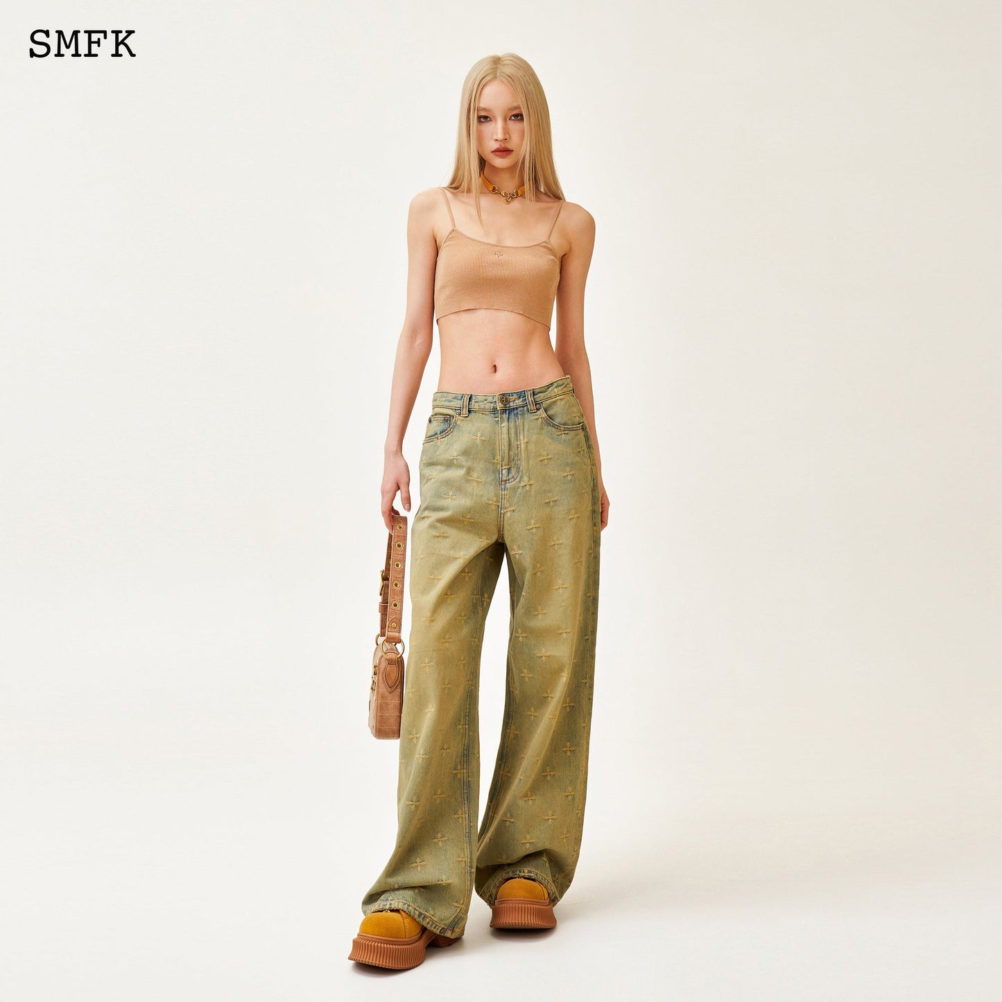 Ancient Myth Treasure Garden Wide-Leg Jeans