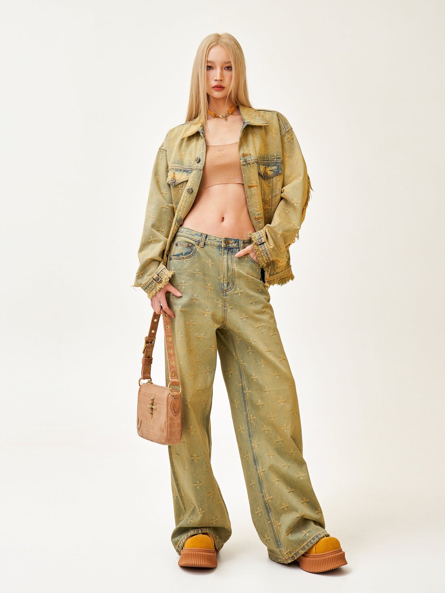 Ancient Myth Treasure Garden Wide-Leg Jeans