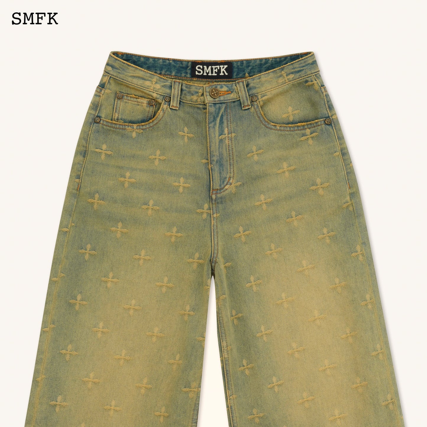 Ancient Myth Treasure Garden Wide-Leg Jeans