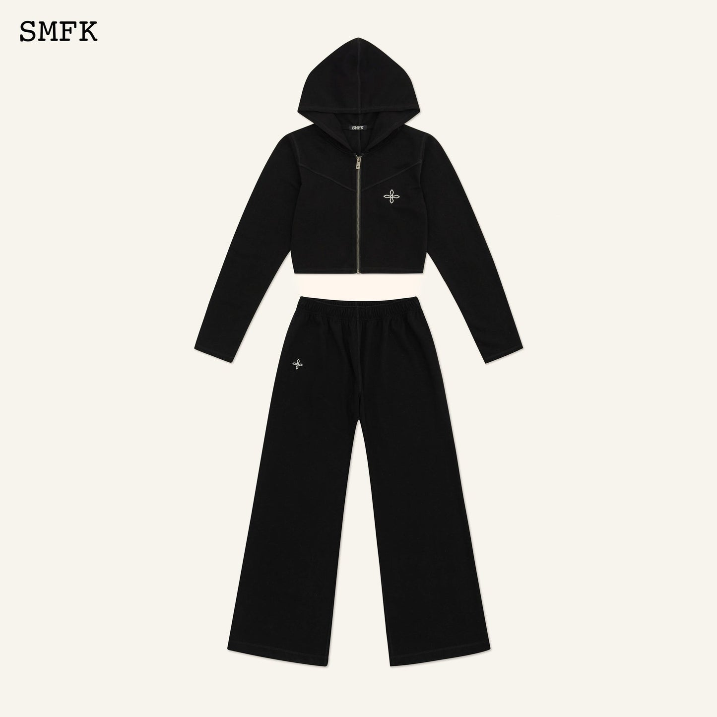 Compass Rove Jogging Sport Suit In Black