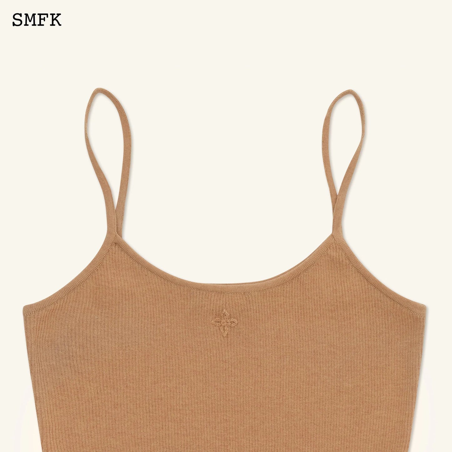 Compass Cross Classic Knitted Ultra Short Vest Top Nude