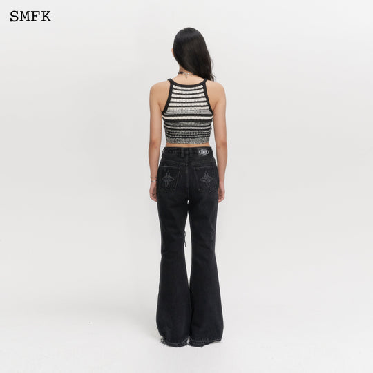 Wilderness Black and White Knitted Vest