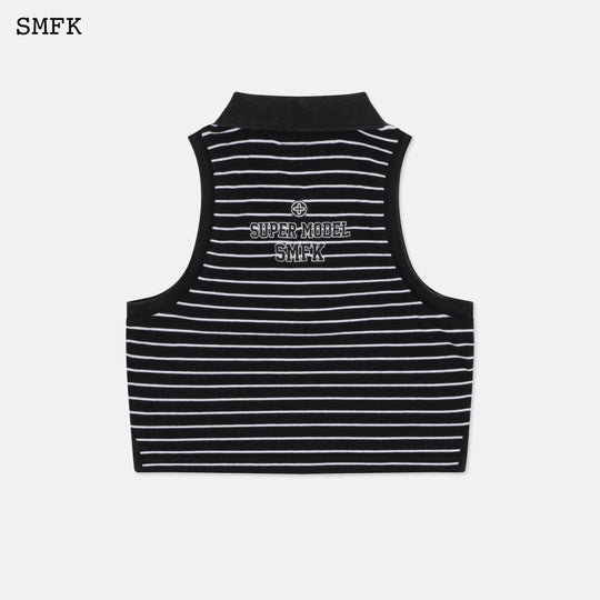 Wilderness Black Stripe Polo Vest