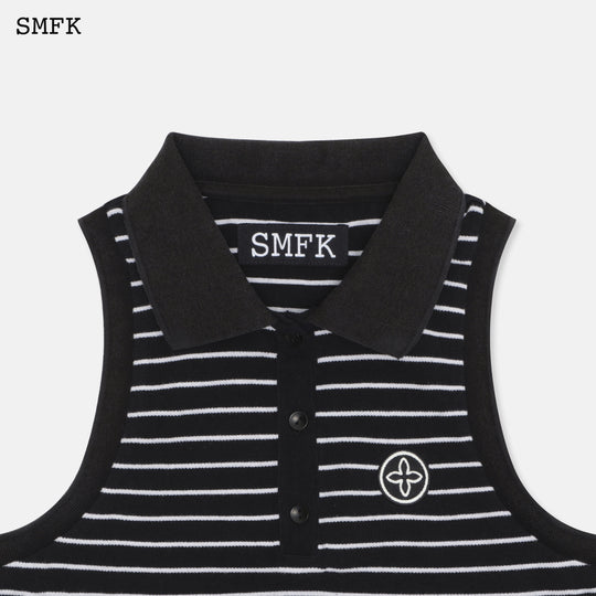 Wilderness Black Stripe Polo Vest