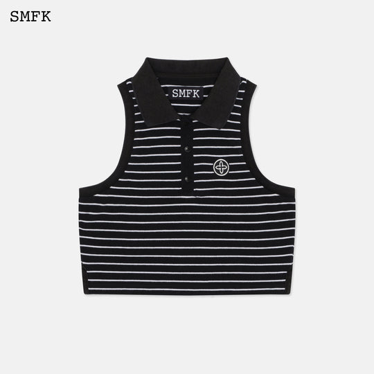 Wilderness Black Stripe Polo Vest